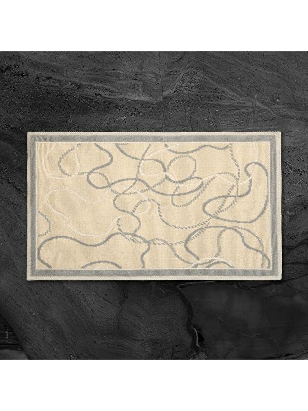 Evidea Soft Vonal 2'li Banyo Paspası - Bej - 60x100 cm + 50x60 cm - 1