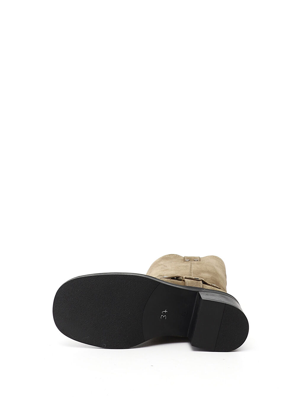 Kahverengi Kadın AÇIK VİZON Kalın Topuklu Hakiki Deri Çizme-3