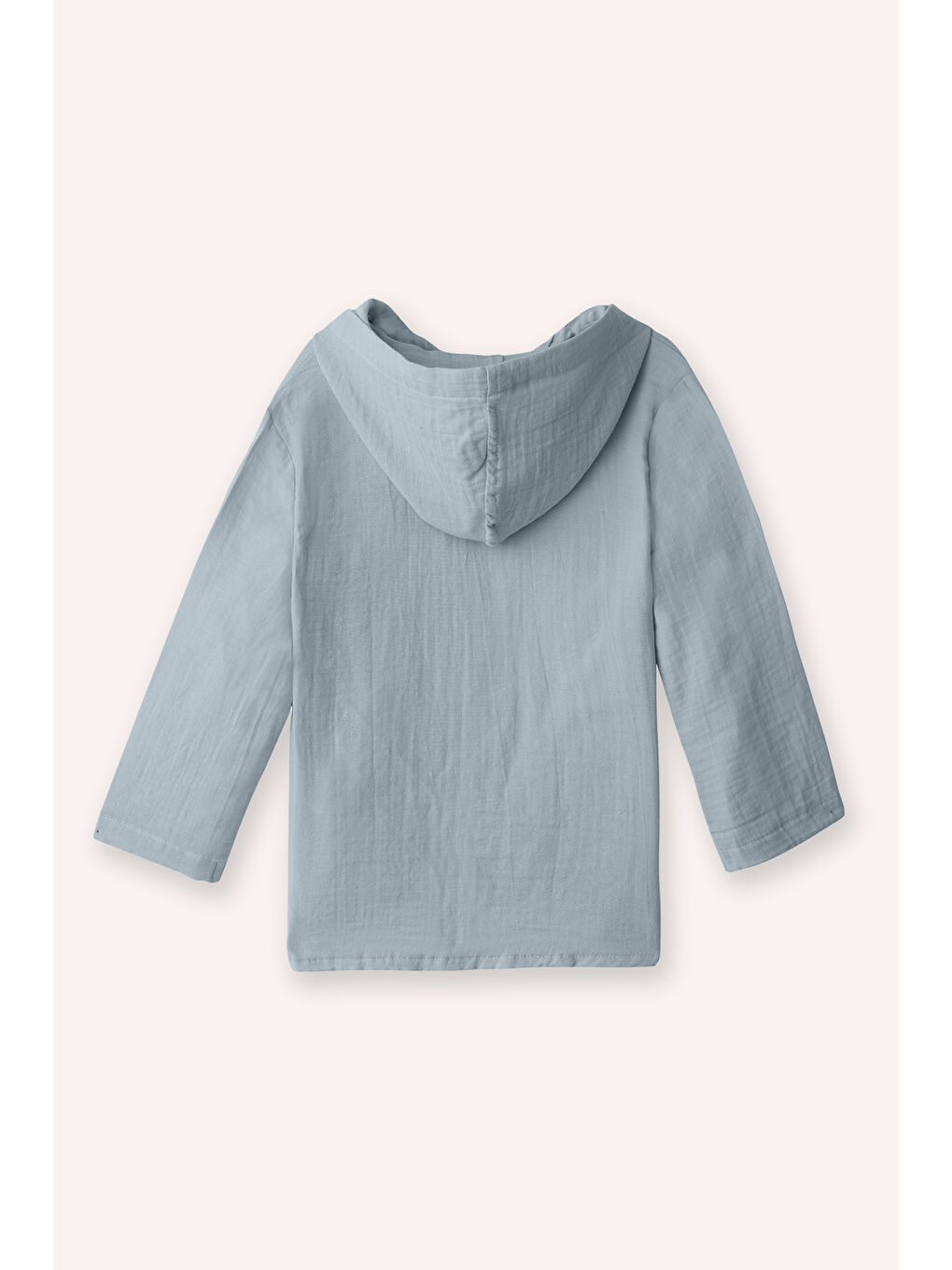 Erkek Çocuk Müslin Mavi Gömlek-1