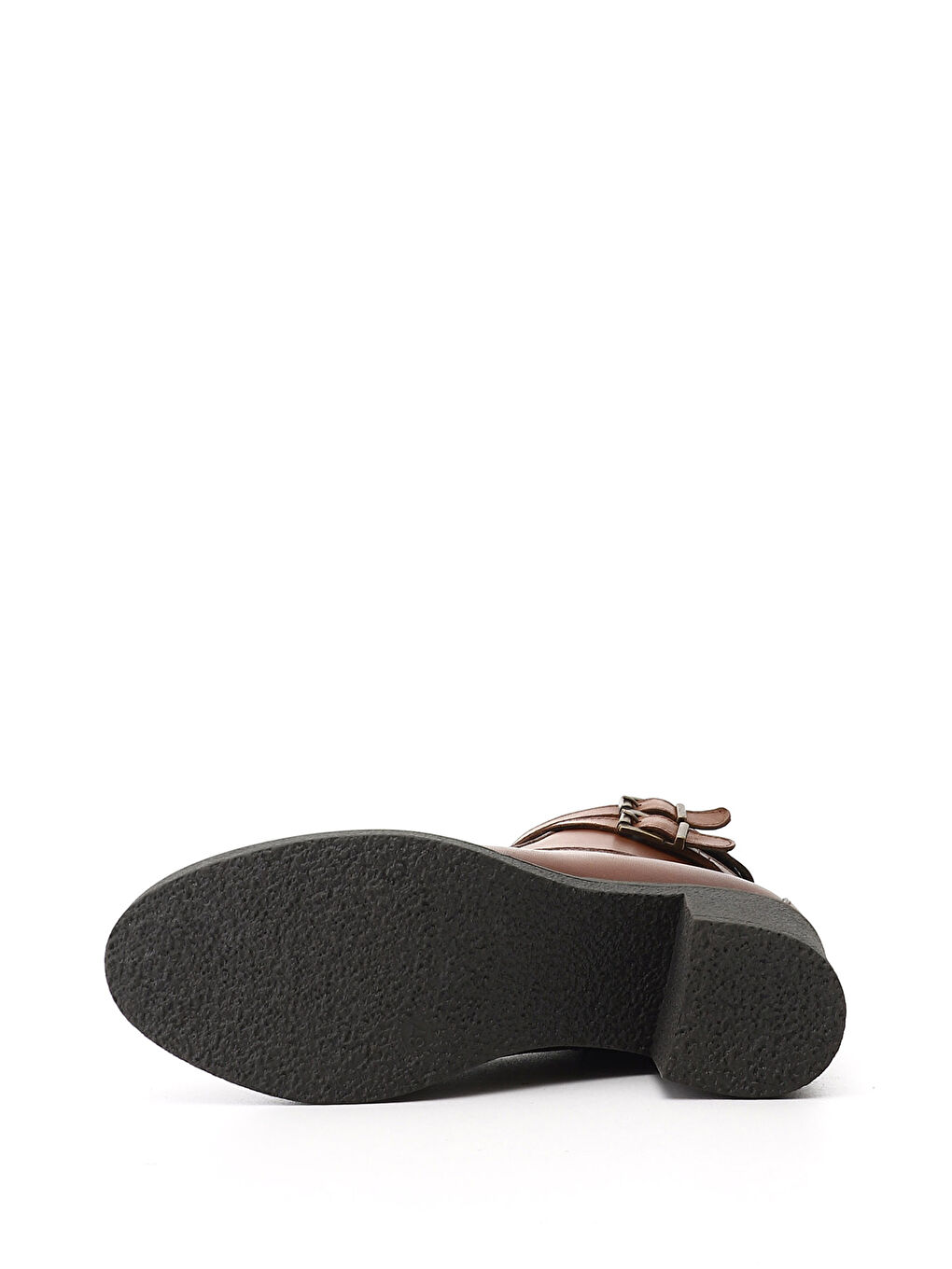 Kahverengi Kadın KAHVERENGİ-TABA Fermuarlı Kalın Topuklu Hakiki Deri Postal Bot-3