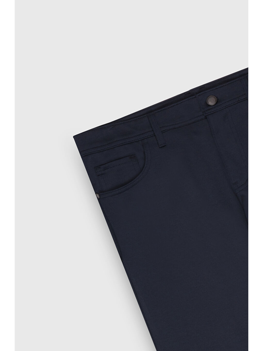 Erkek Lacivert Slim Fit Dar Kesim 5 Cep Esnek Casual Pantolon-8