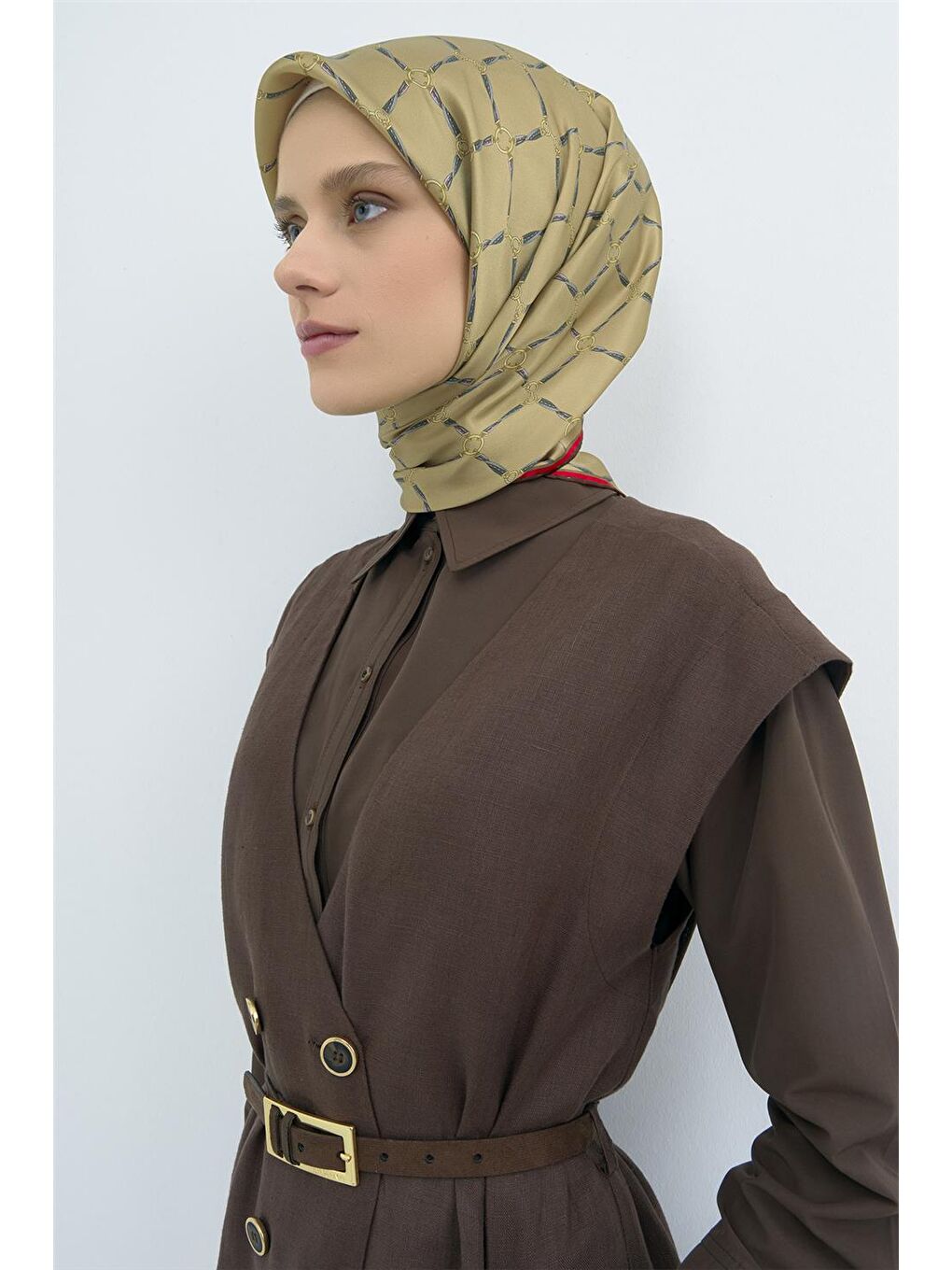 Yeşil Saf İpek Sura Eşarp 9538D 82-1