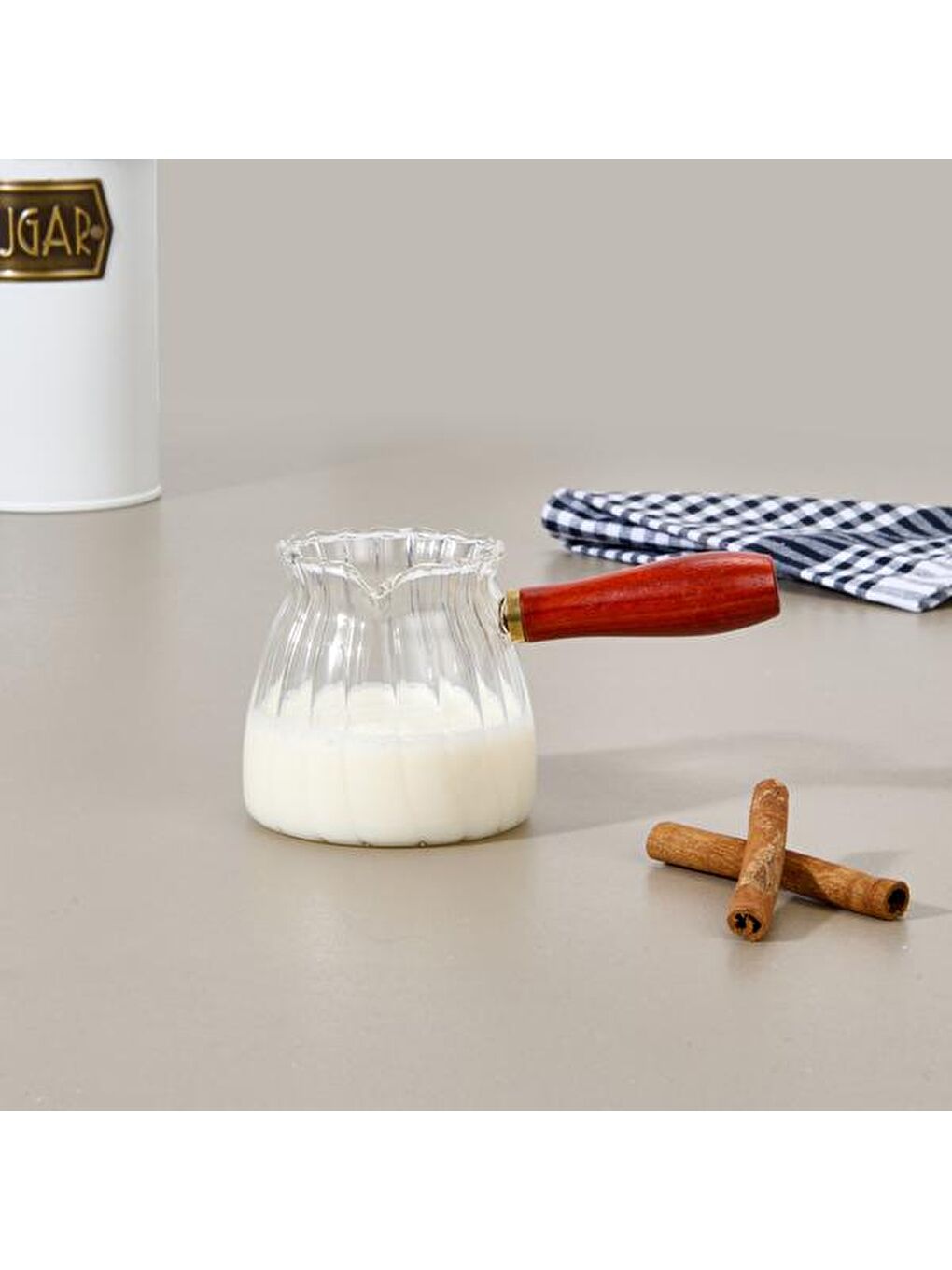 Renksiz Kitchen Borosilikat Cam Cezve - Şeffaf - 305 ml