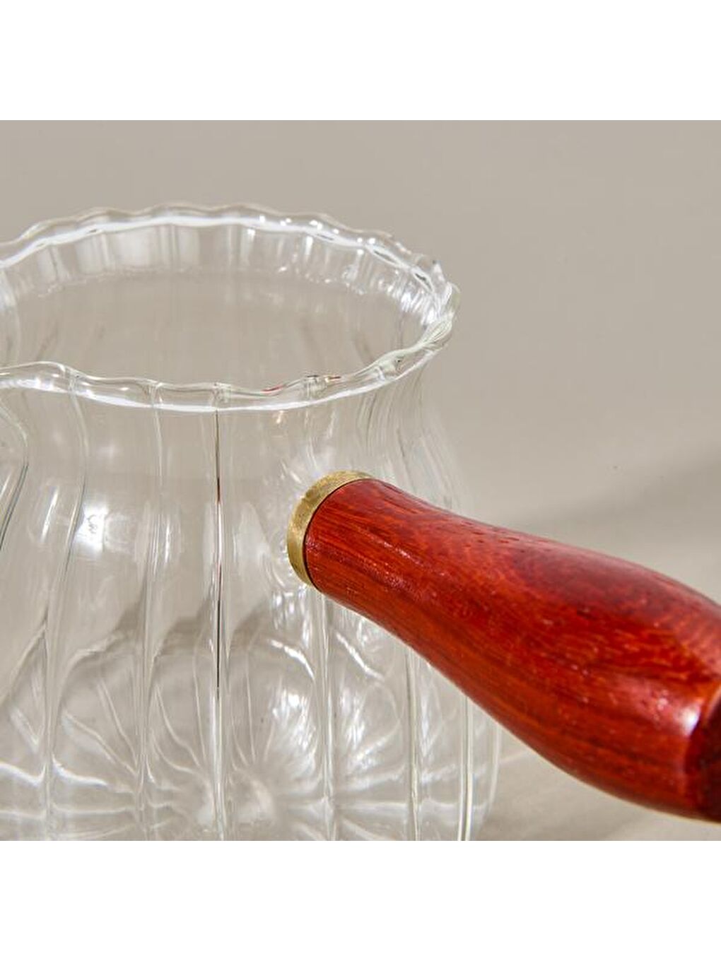 Renksiz Kitchen Borosilikat Cam Cezve - Şeffaf - 305 ml-1