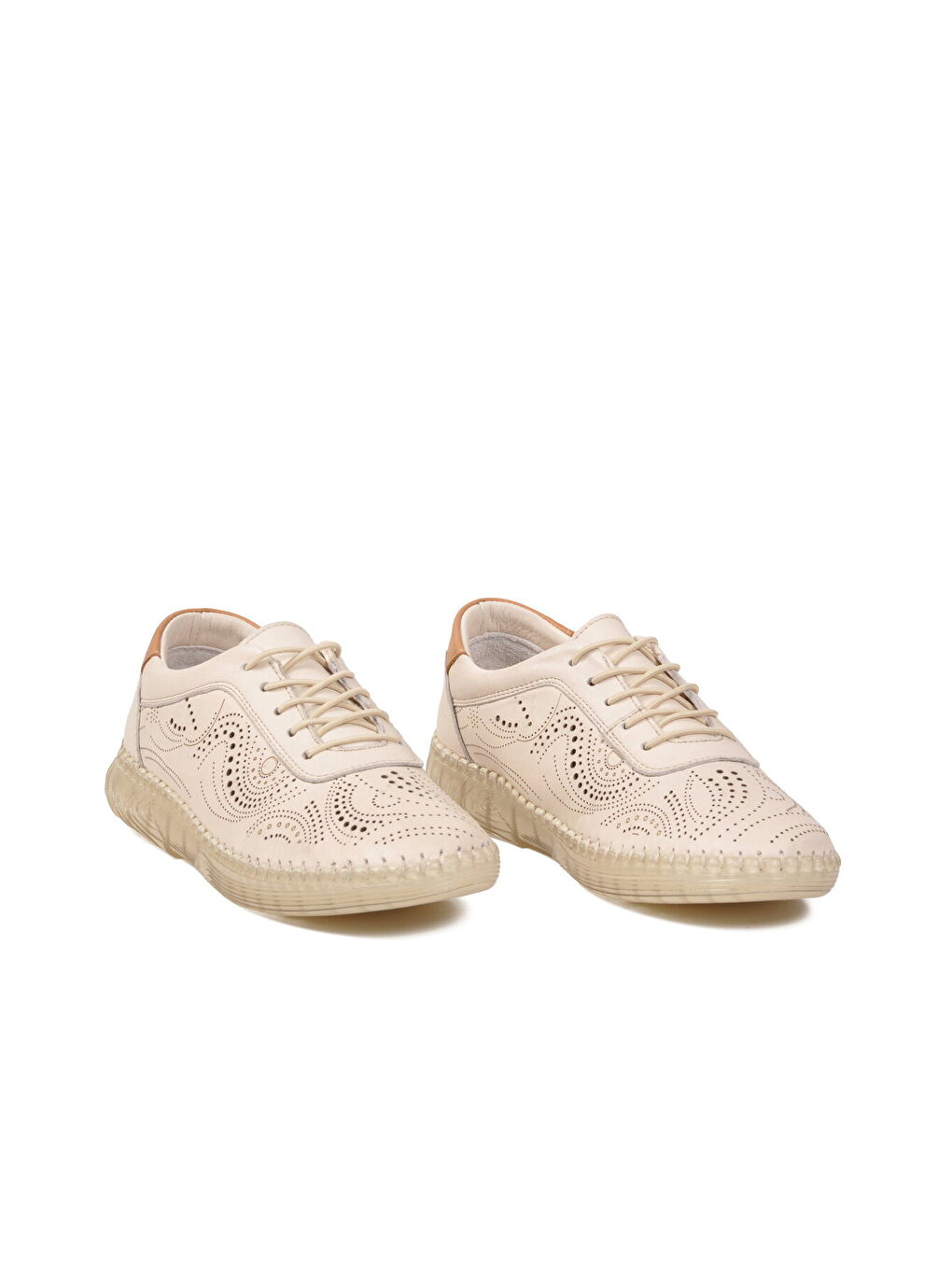 Bej Hakiki Deri Kadın Casual Ayakkabı 26370011Y Z-2