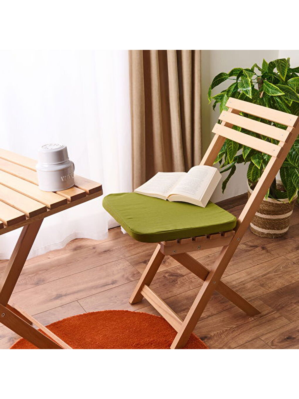 Soft Dinant Sandalye Minderi - Yeşil - 38x38 cm-5