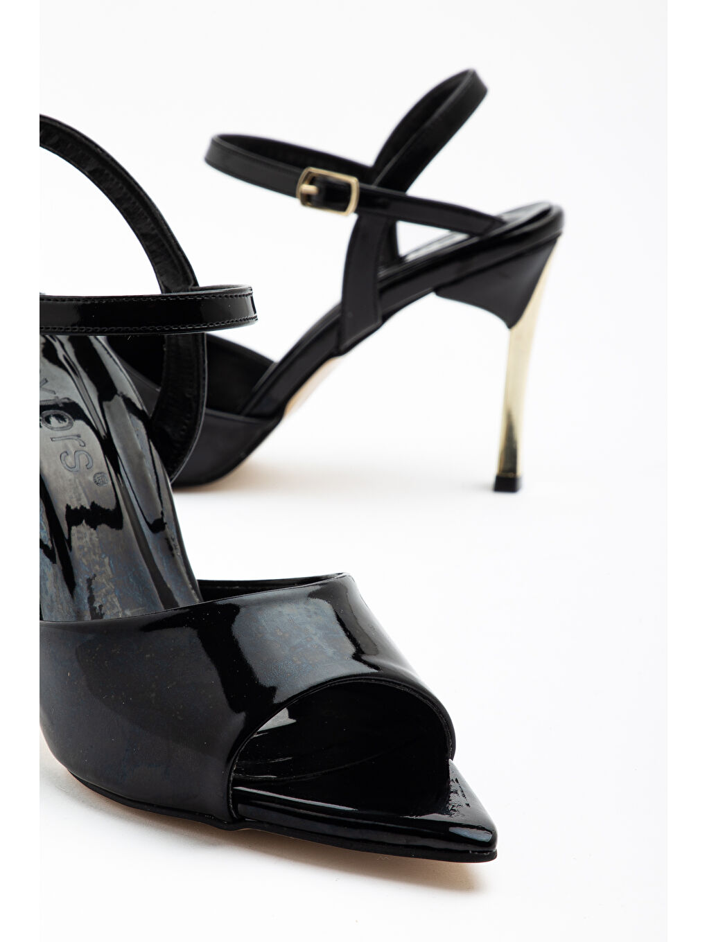 Siyah D1325 Günlük Ortopedik Kadın Klasik Topuklu Ayakkabı-2