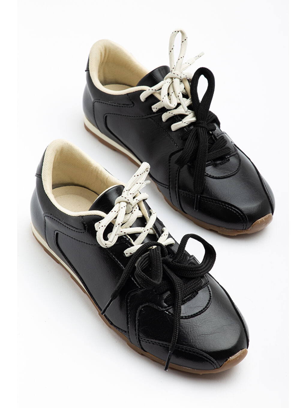 Siyah RS05 Günlük Ortopedik Kadın Sneaker Spor Ayakkabı-1