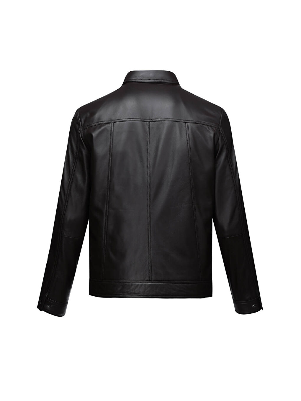 Kahverengi Regular Fit Bebe Yaka 100% Hakiki Deri Mont-2