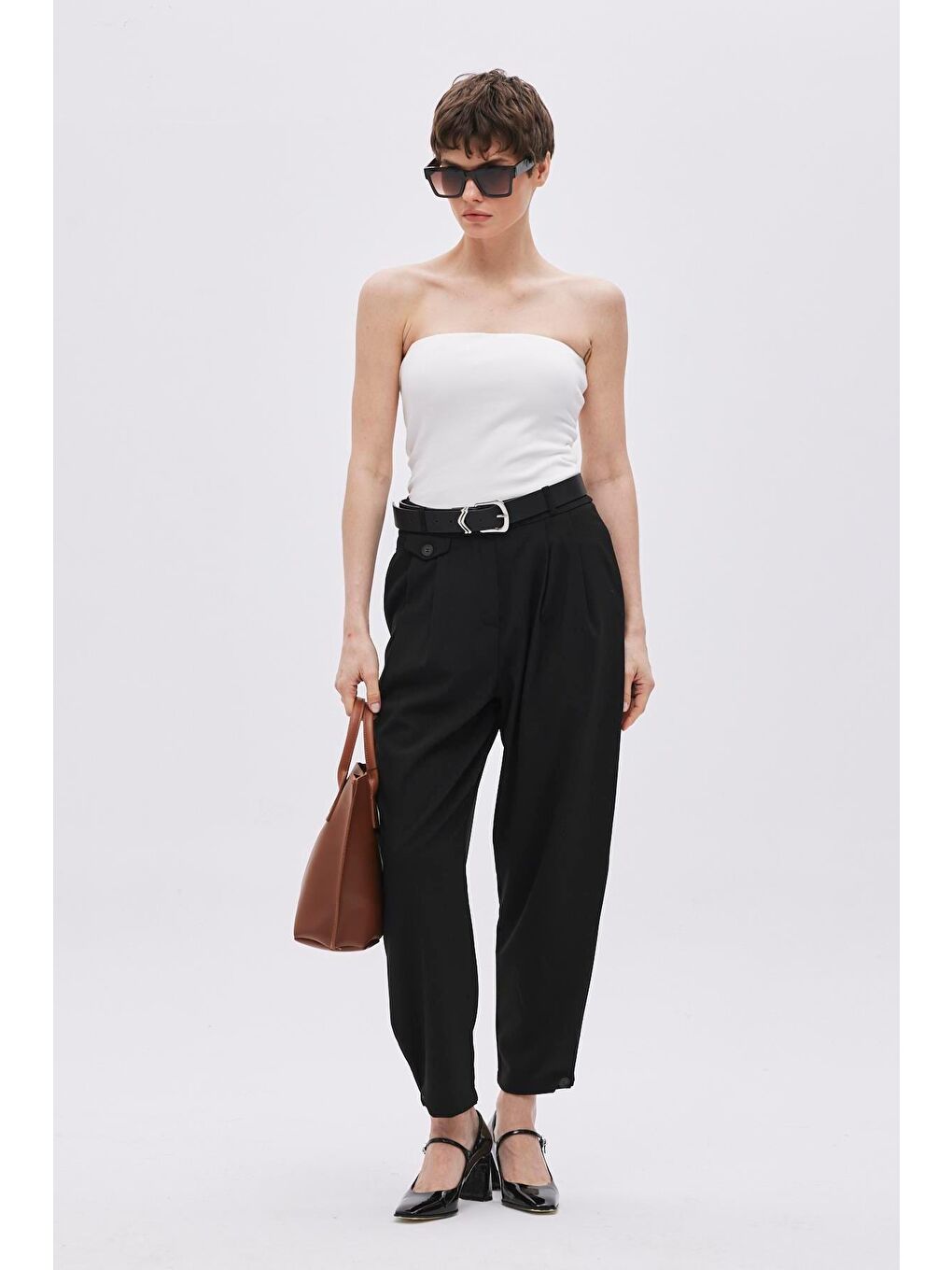 Beyaz Straplez Bluz-1