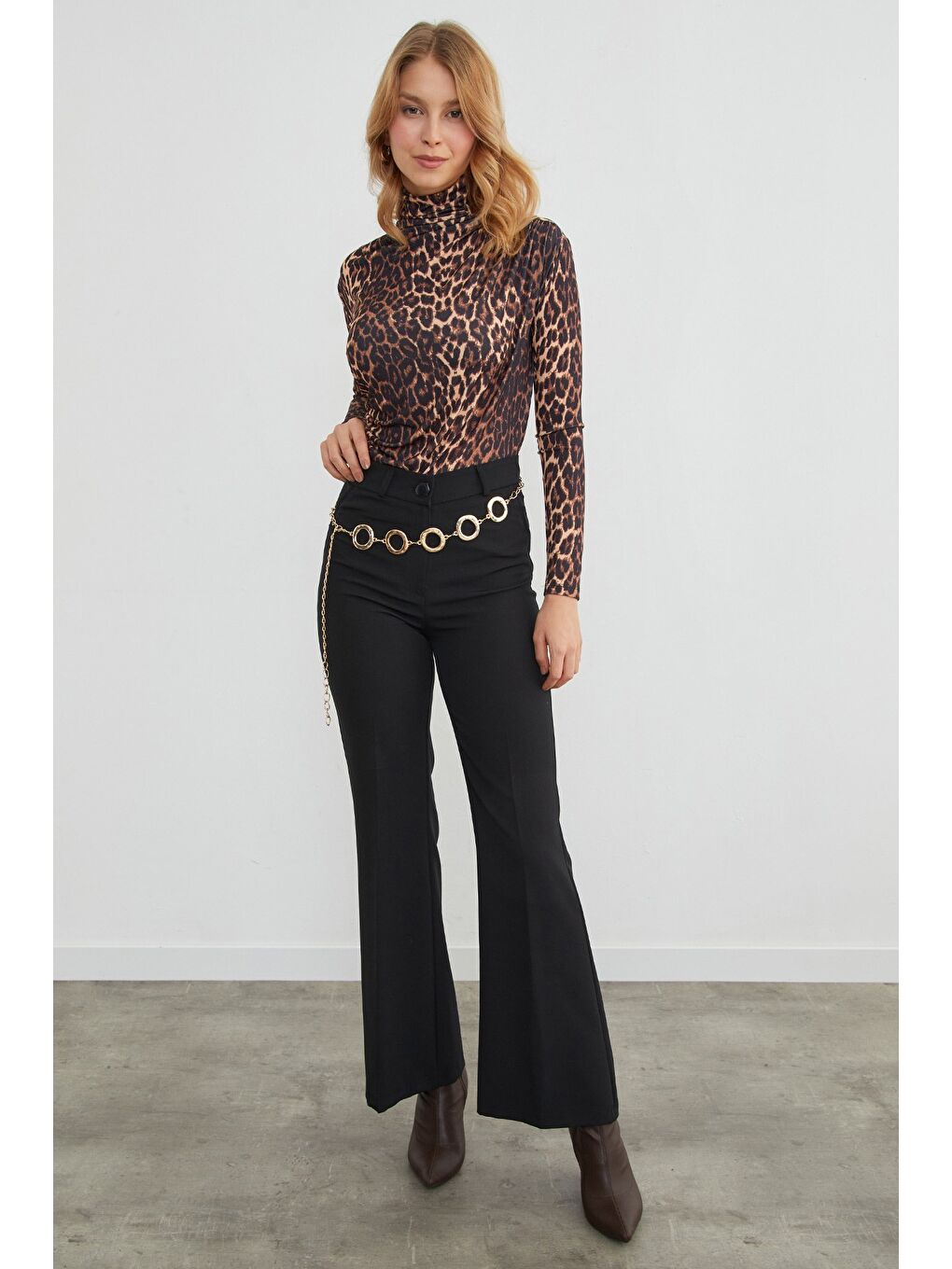 Sarı Halkalı Zincir Metal Kemer-1