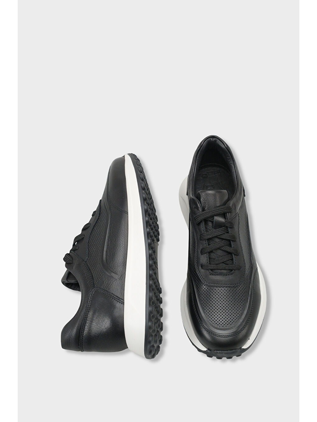 Siyah Ramsey Hakiki Deri Erkek Günlük Spor Ayakkabı Sneaker-4
