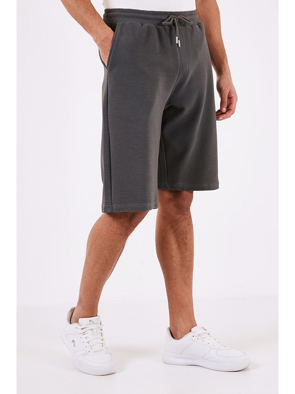 Buratti Antrasit Pamuklu Relaxed Fit Cepli Short 5908023 - 3