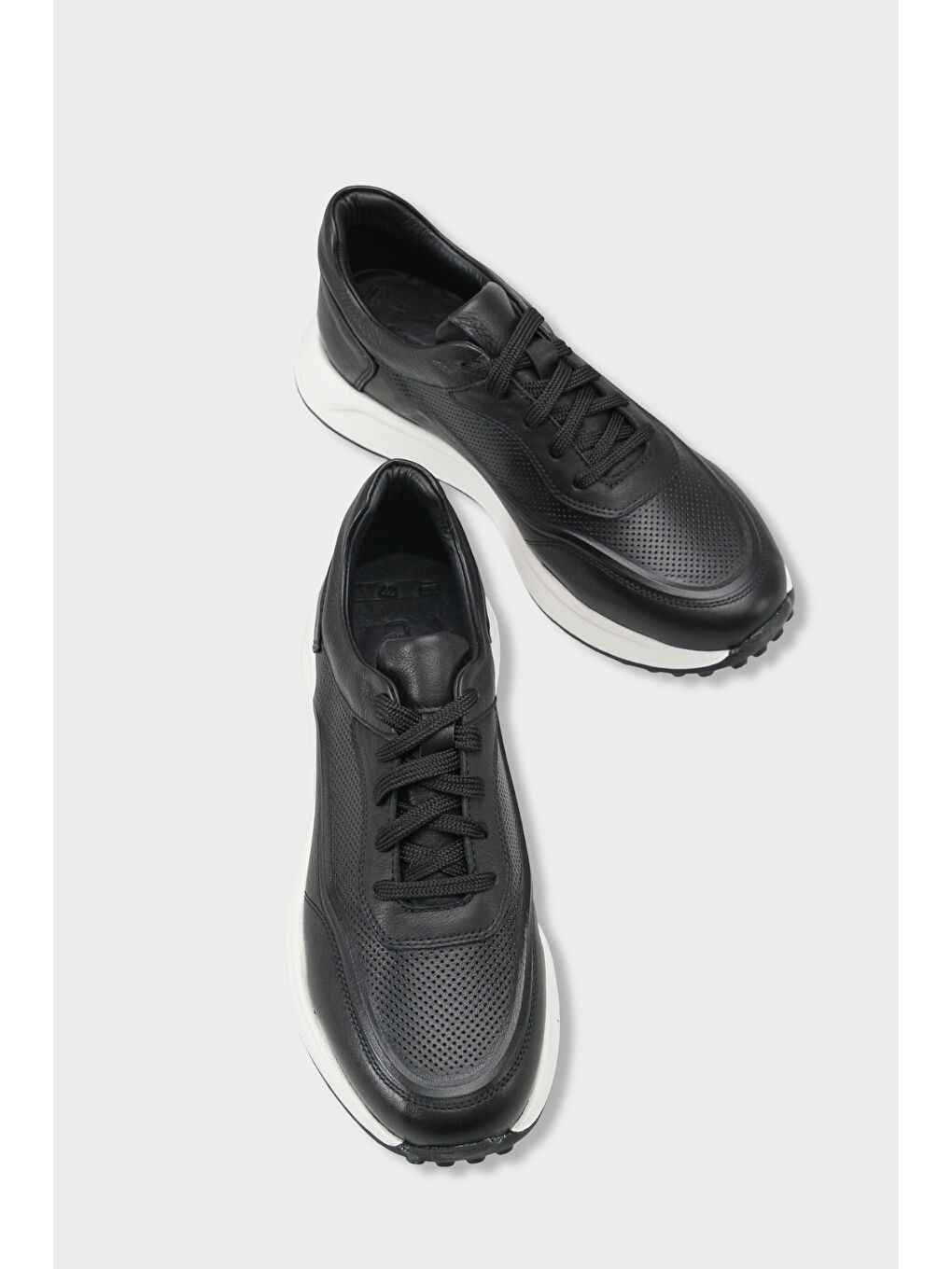 Siyah Ramsey Hakiki Deri Erkek Günlük Spor Ayakkabı Sneaker-5