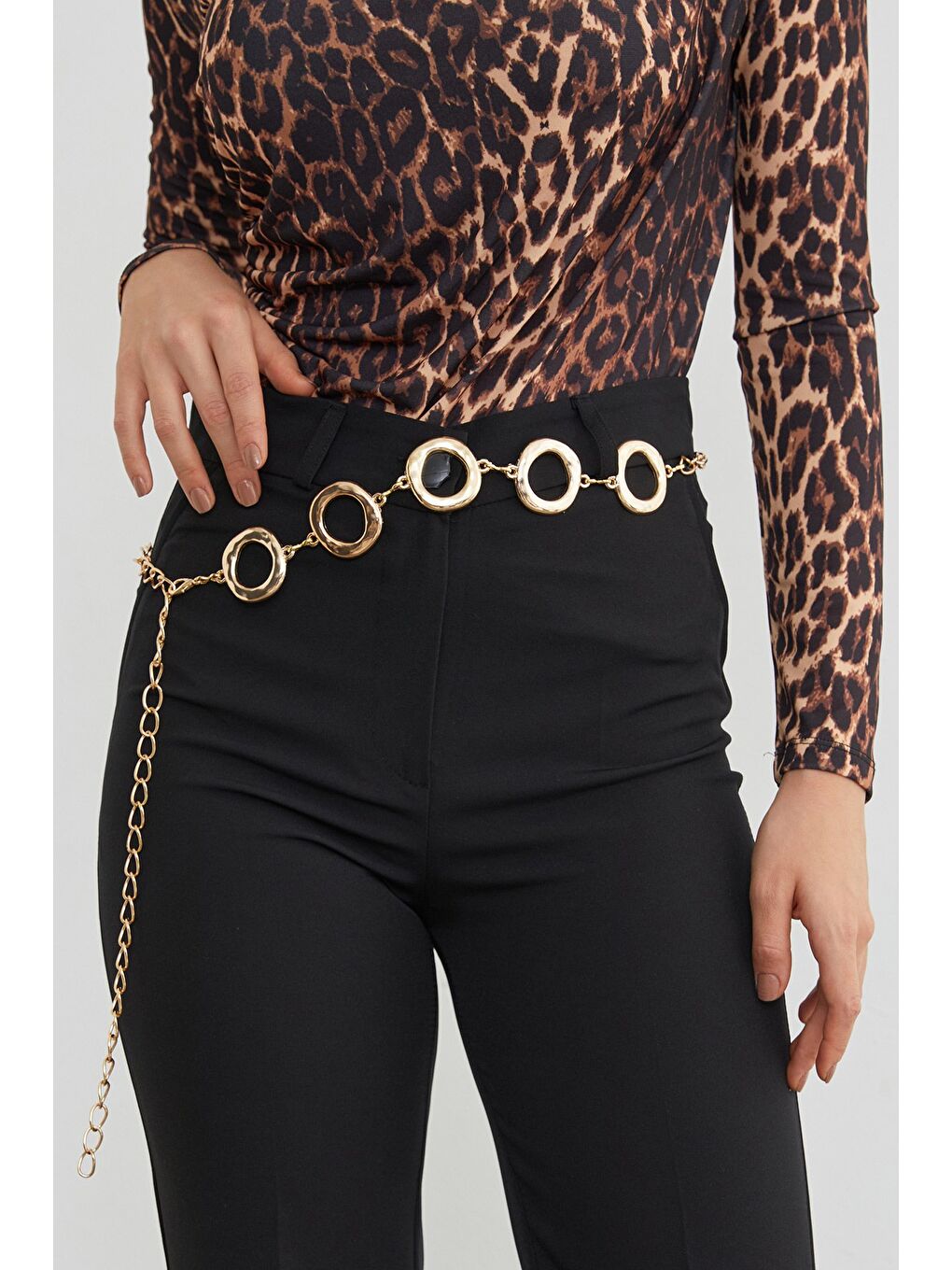 Sarı Halkalı Zincir Metal Kemer-4