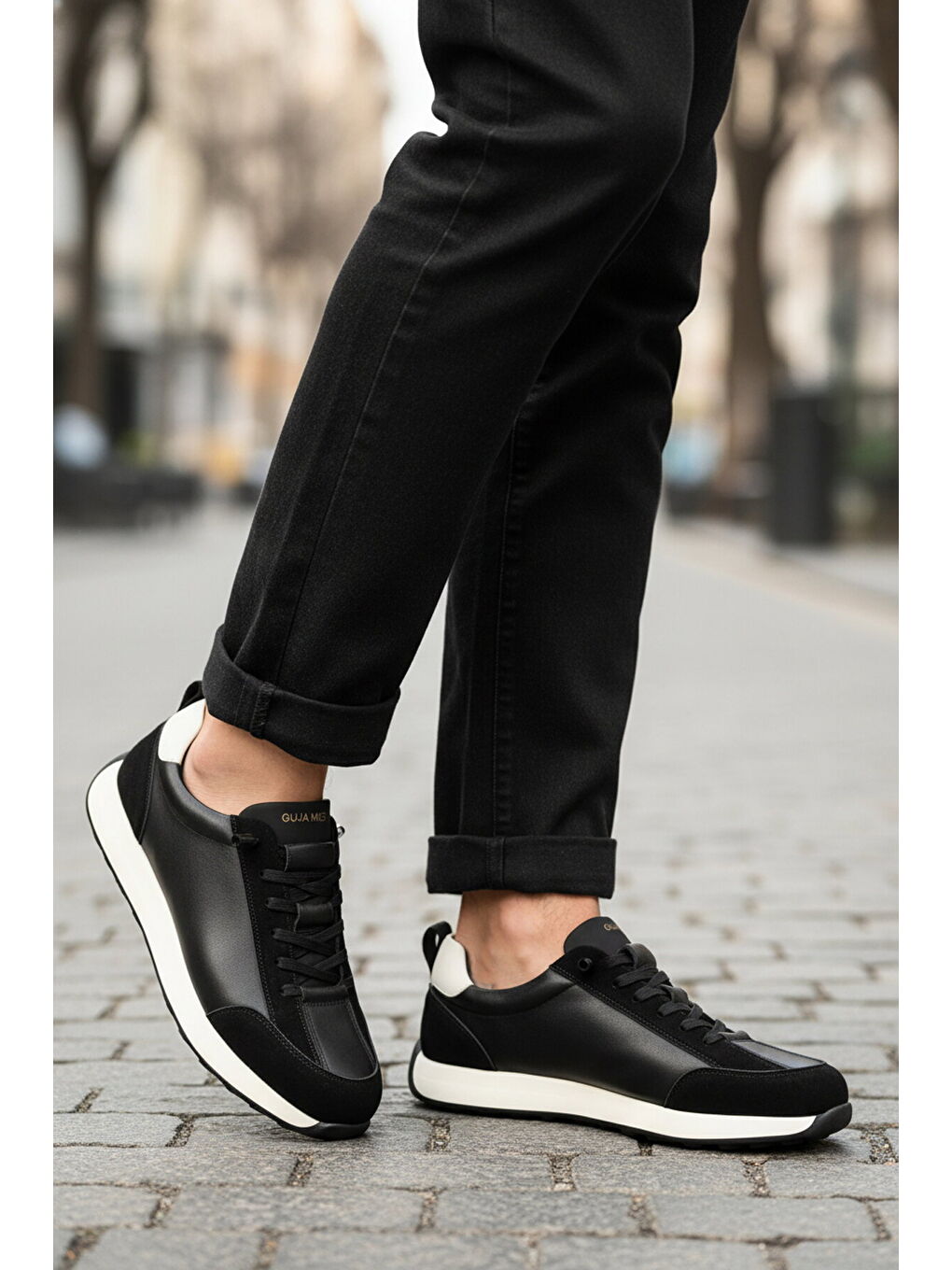 Siyah Bağcıklı Hafif Erkek Casual Ayakkabı 26Y516 M-2