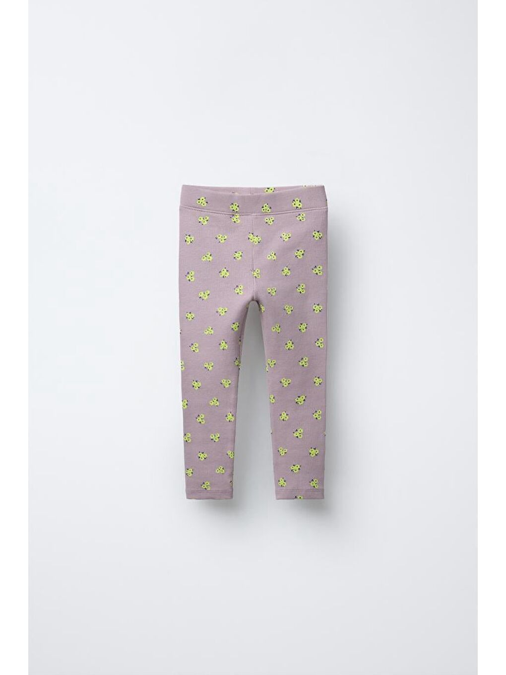 Karışık Kız Çocuk Pamuklu Lila Çiçek Desenli Sweatshirt Ve Tayt Takım-1