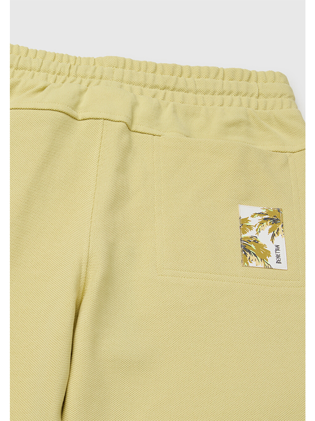 Erkek Çocuk Sarı Beli Lastikli Relaxed Fit Bermuda Şort-2