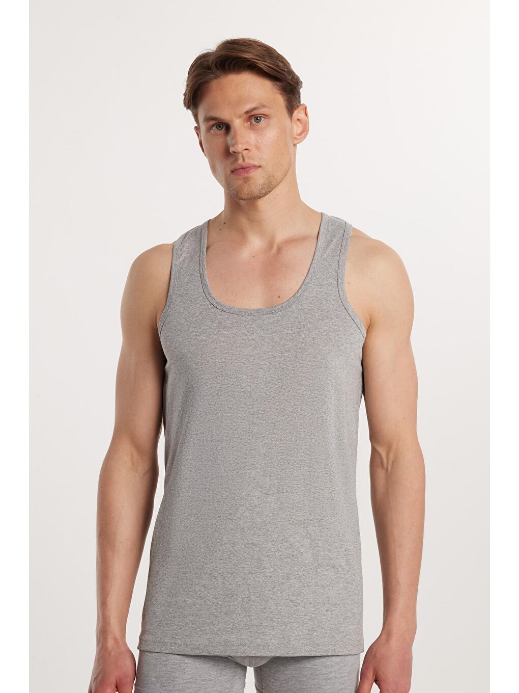 Karışık 6 Adet Compact Penye Siyah-Beyaz-Gri Erkek Atlet Pamuklu Standart Fit Normal Kesim 6'Lı Paket-5