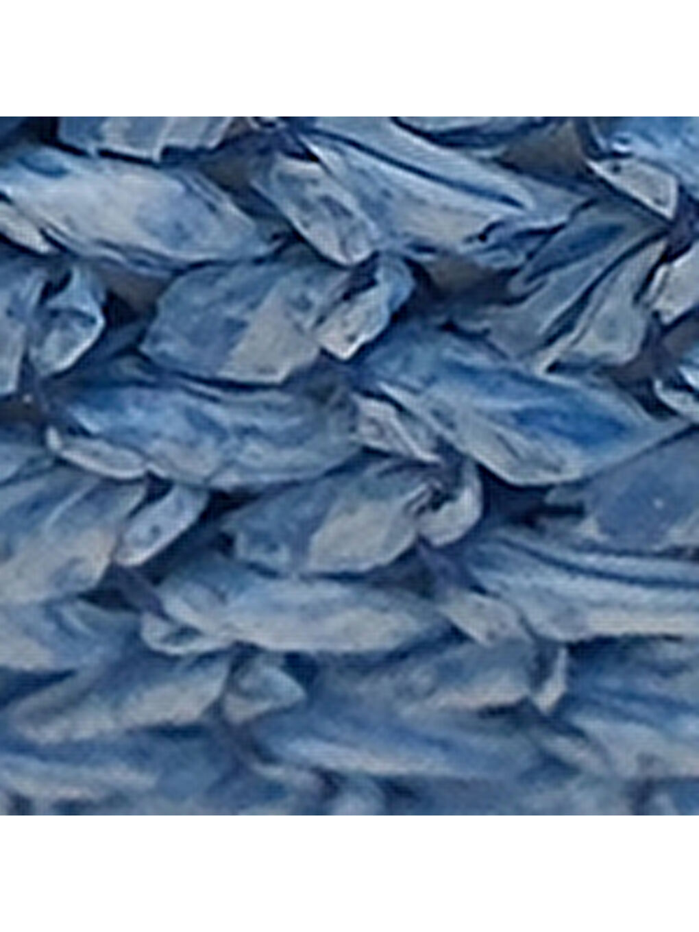 Mavi Natalie Hasır Orta Topuklu Ahşap Tokalı Kadın Terlik-6