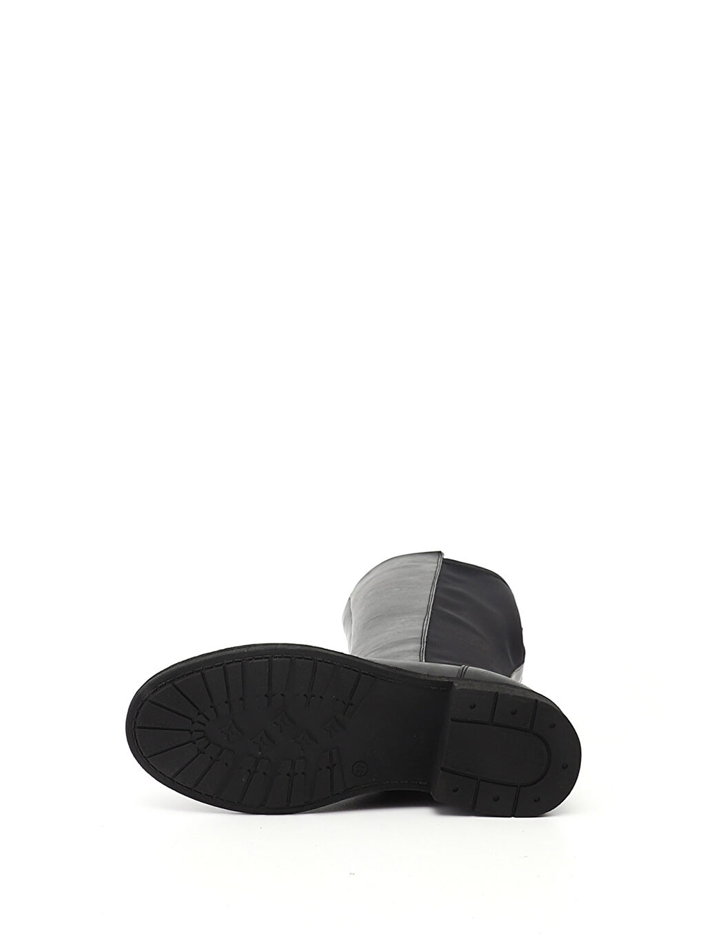 Siyah Kadın SİYAH Fermuarlı Kauçuk Taban Hakiki Deri Çizme-3