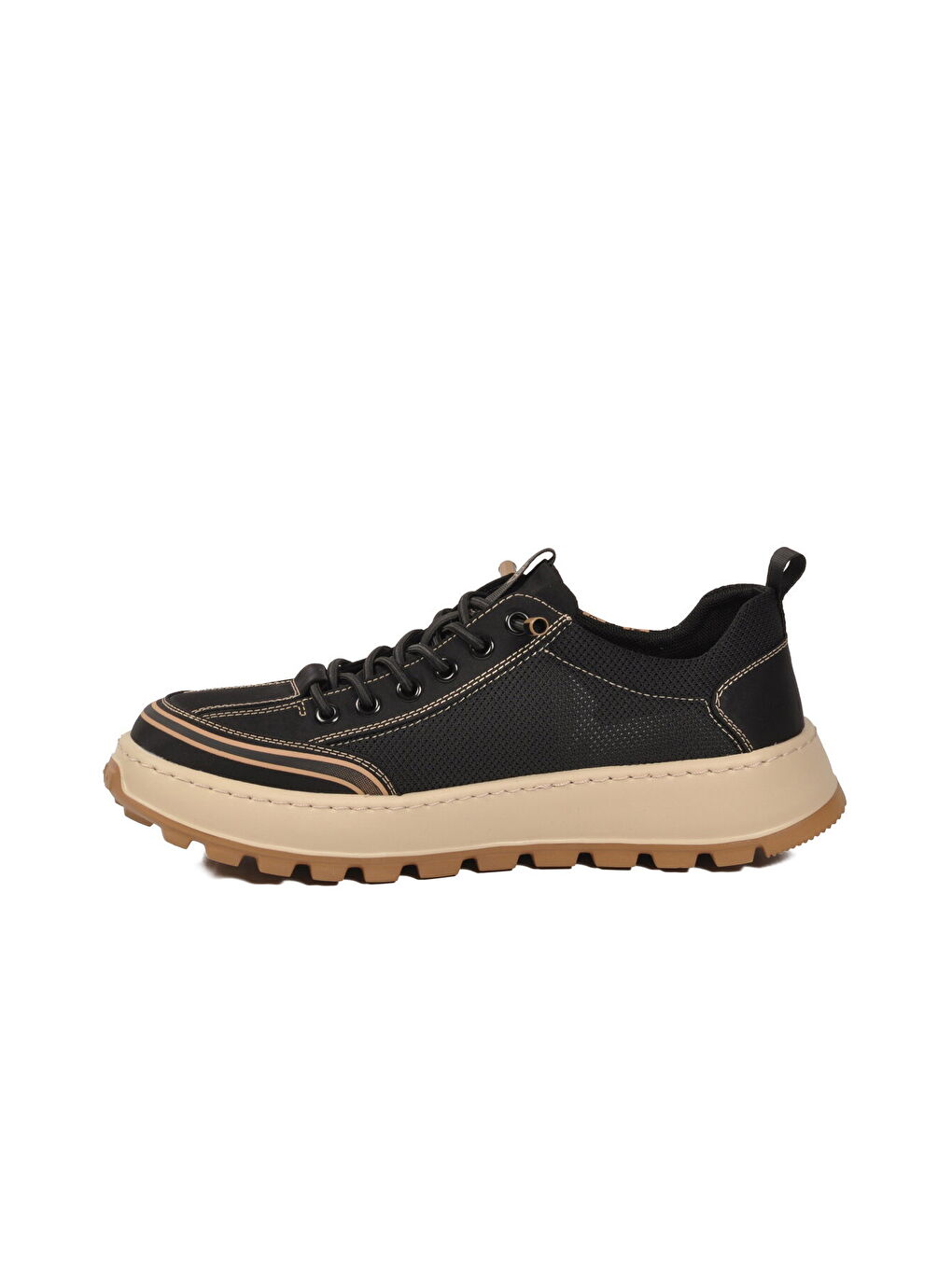 Siyah Fileli Esnek Hava Alabilen Erkek Casual Ayakkabı 26Y514 M-3