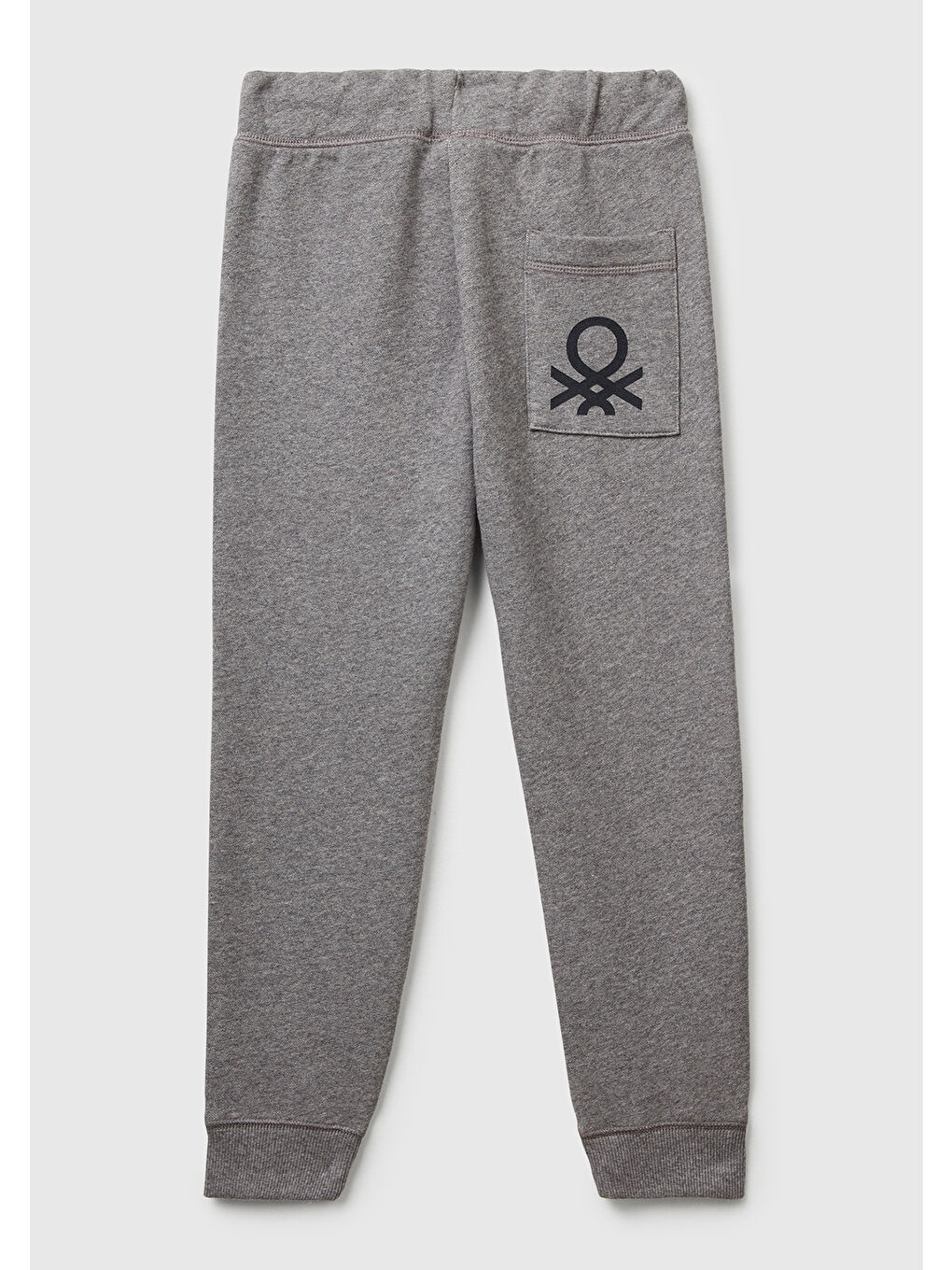 Gri Erkek Çocuk Antrasit Melanj Arka Cebi Logolu Eşofman Altı-1