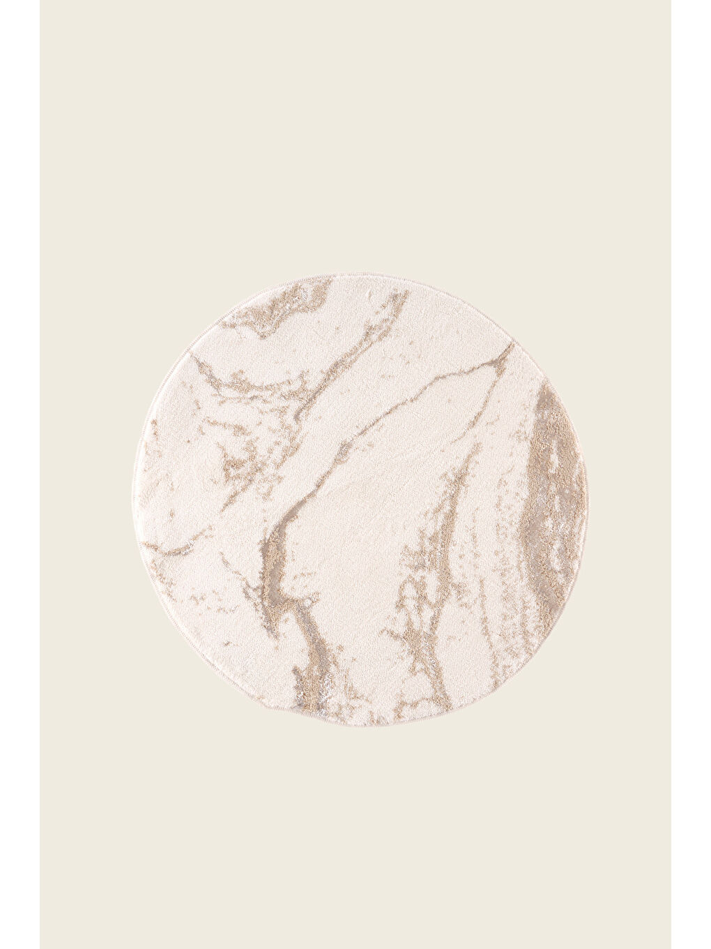 Marmera Yuvarlak Banyo Paspası 70x70 Bej-1