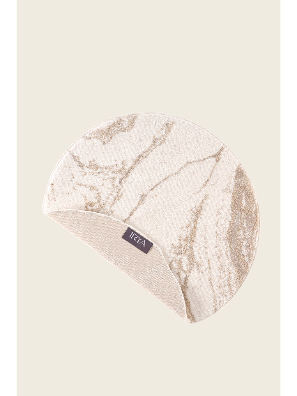 Marmera Yuvarlak Banyo Paspası 70x70 Bej-2