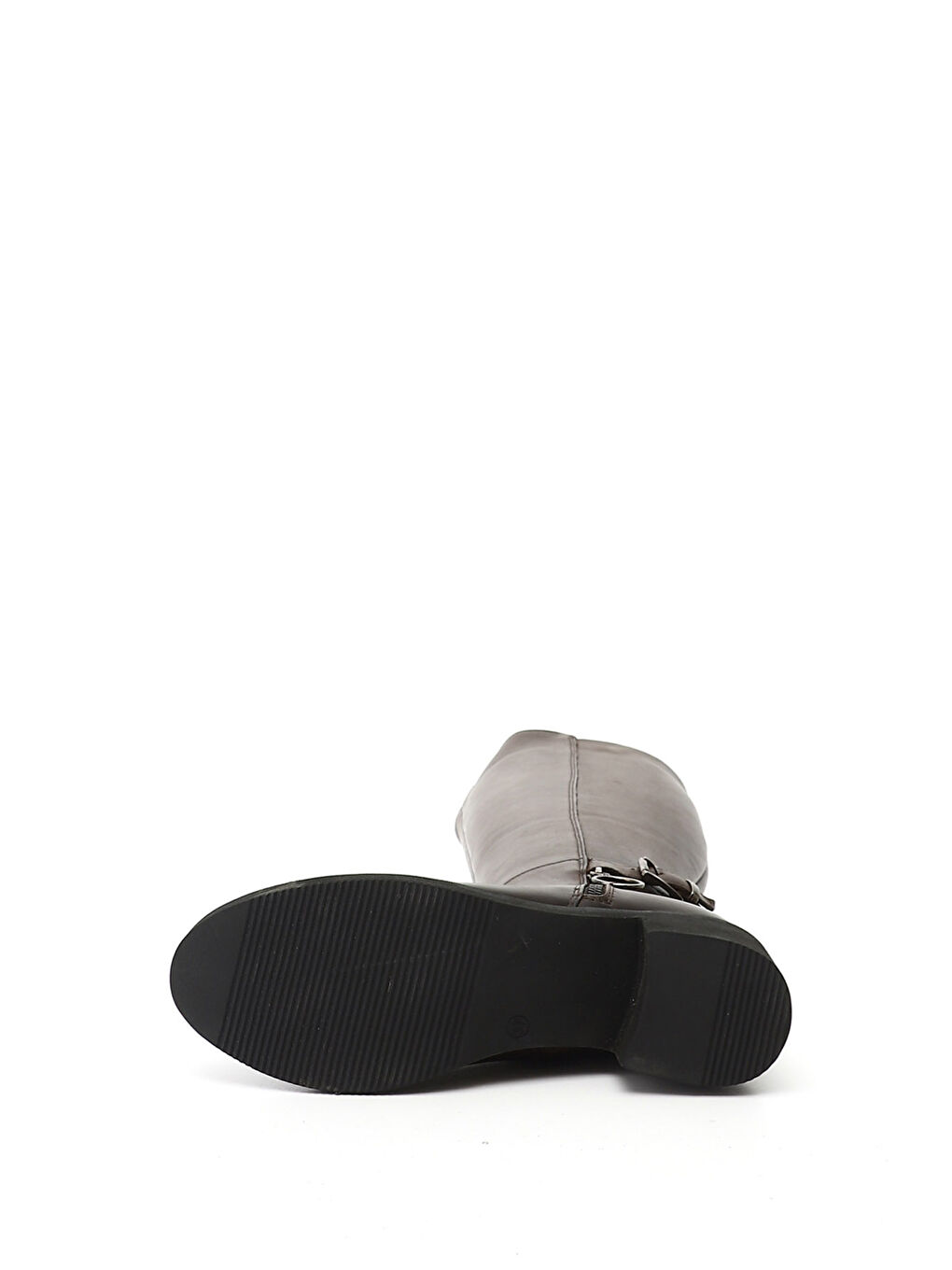 Kahverengi Kadın TÜTÜN KAHVE Fermuarlı Kalın Topuklu Hakiki Deri Çizme-3