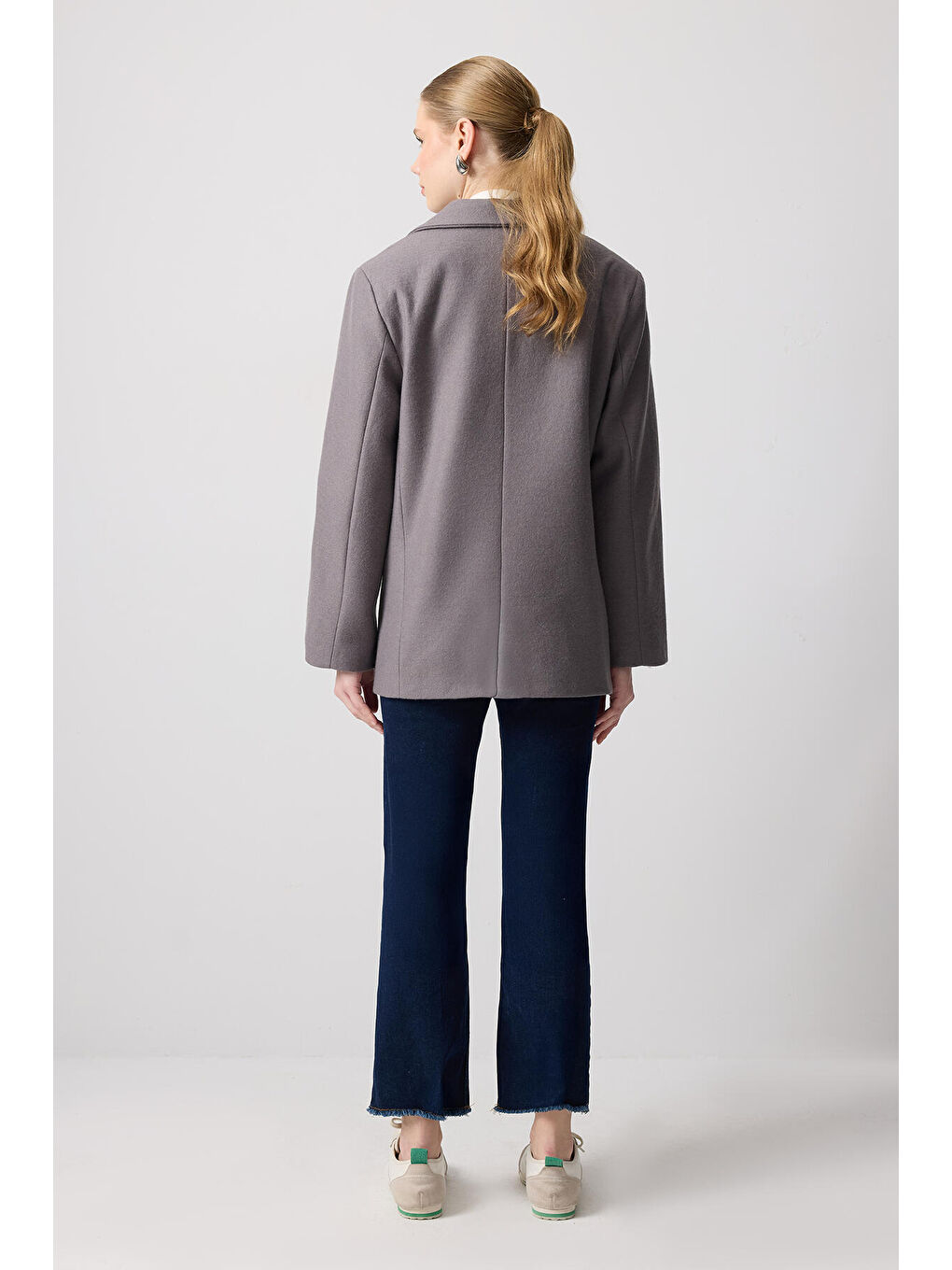 Antrasit Kaşe Blazer Ceket-3