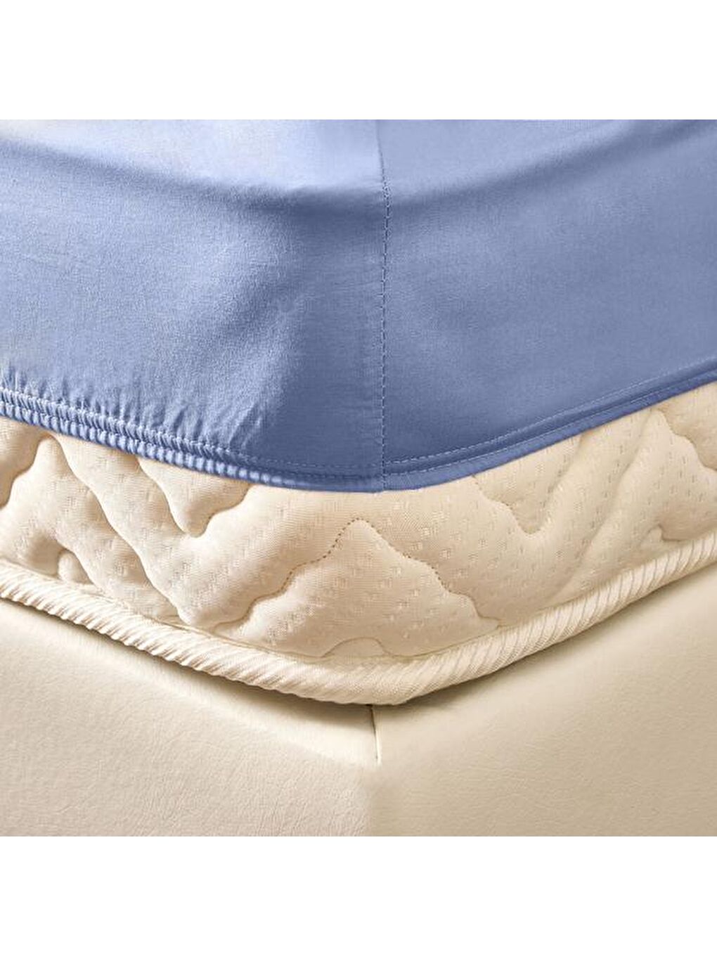 Soft Tek Kişilik Lastikli Çarşaf - Mavi - 120x200 cm-3