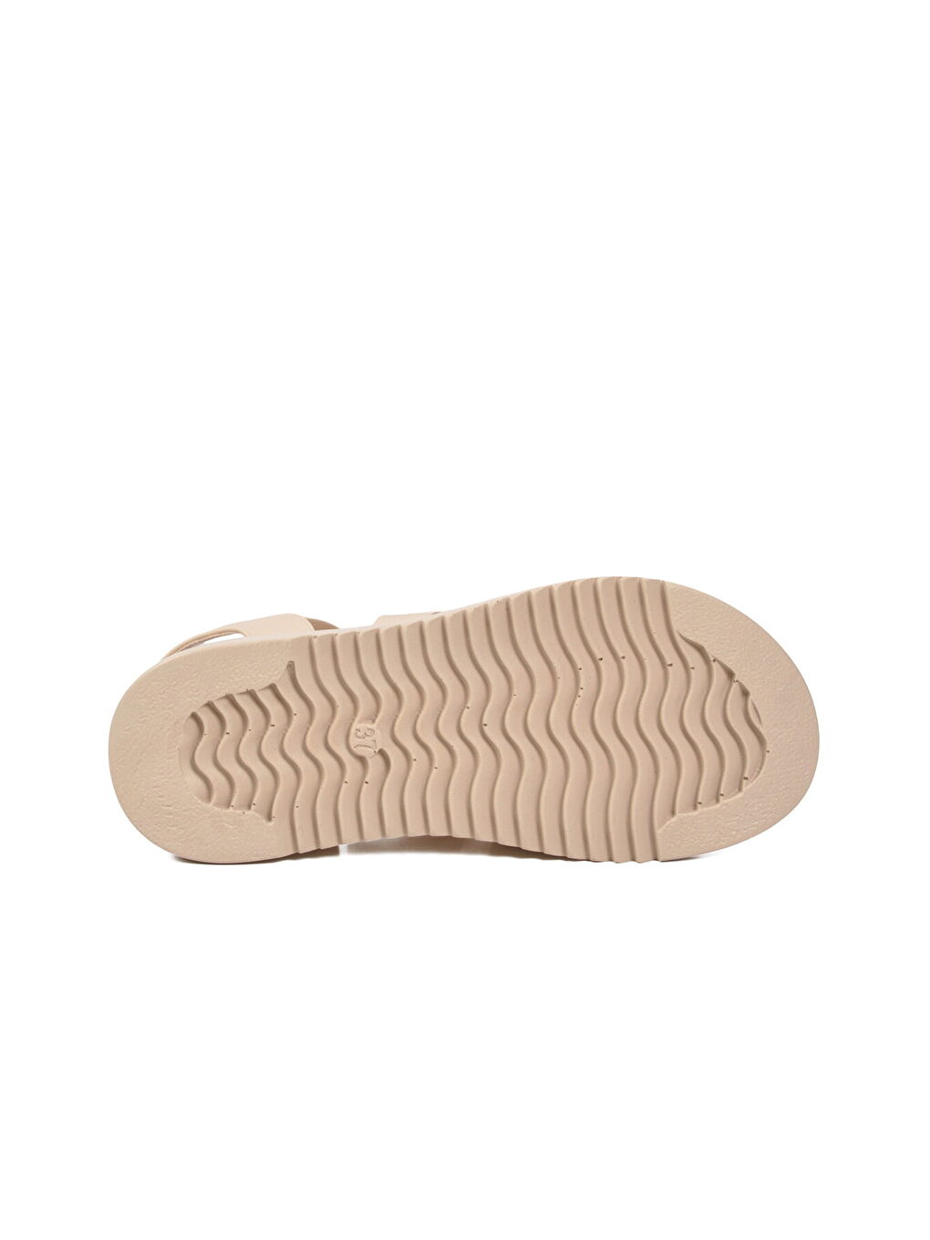 Kadın Bej Hafif Bilekten Elastik Sandalet 35397 G-4