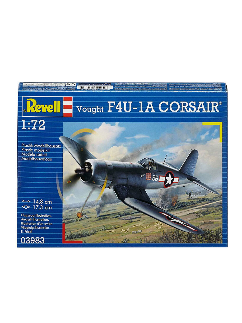 Revell Renksiz Maket Seti 1:72 Vought F4U-1D Corsair 3983 - 1