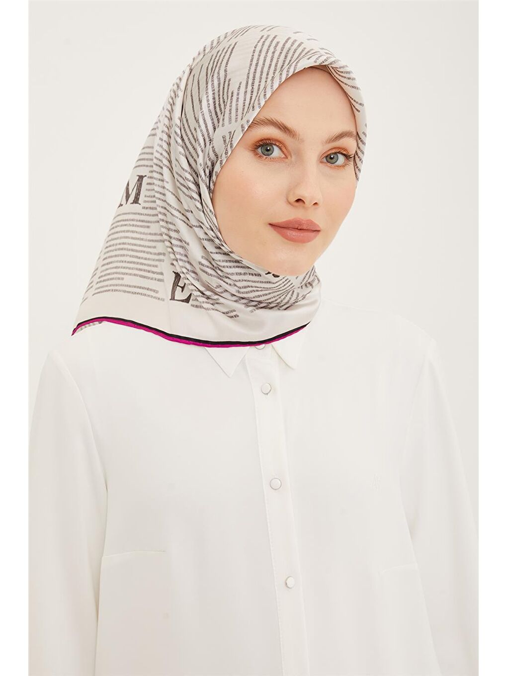 Antrasit Sura İpek Eşarp 23Ya8942 4