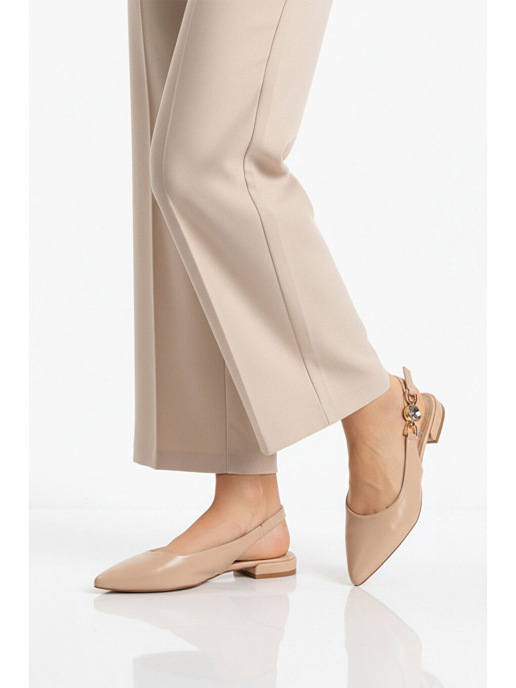 Bej Hafif Kadın Babet Ayakkabı 312573 Z