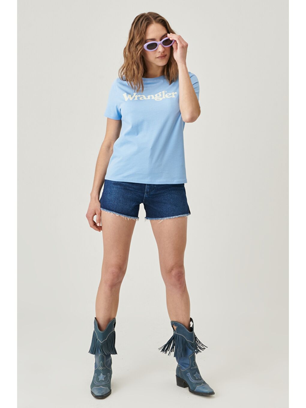 Lacivert Regular Fit Normal Kesim Yüksek Bel %100 Pamuk Jean Şort