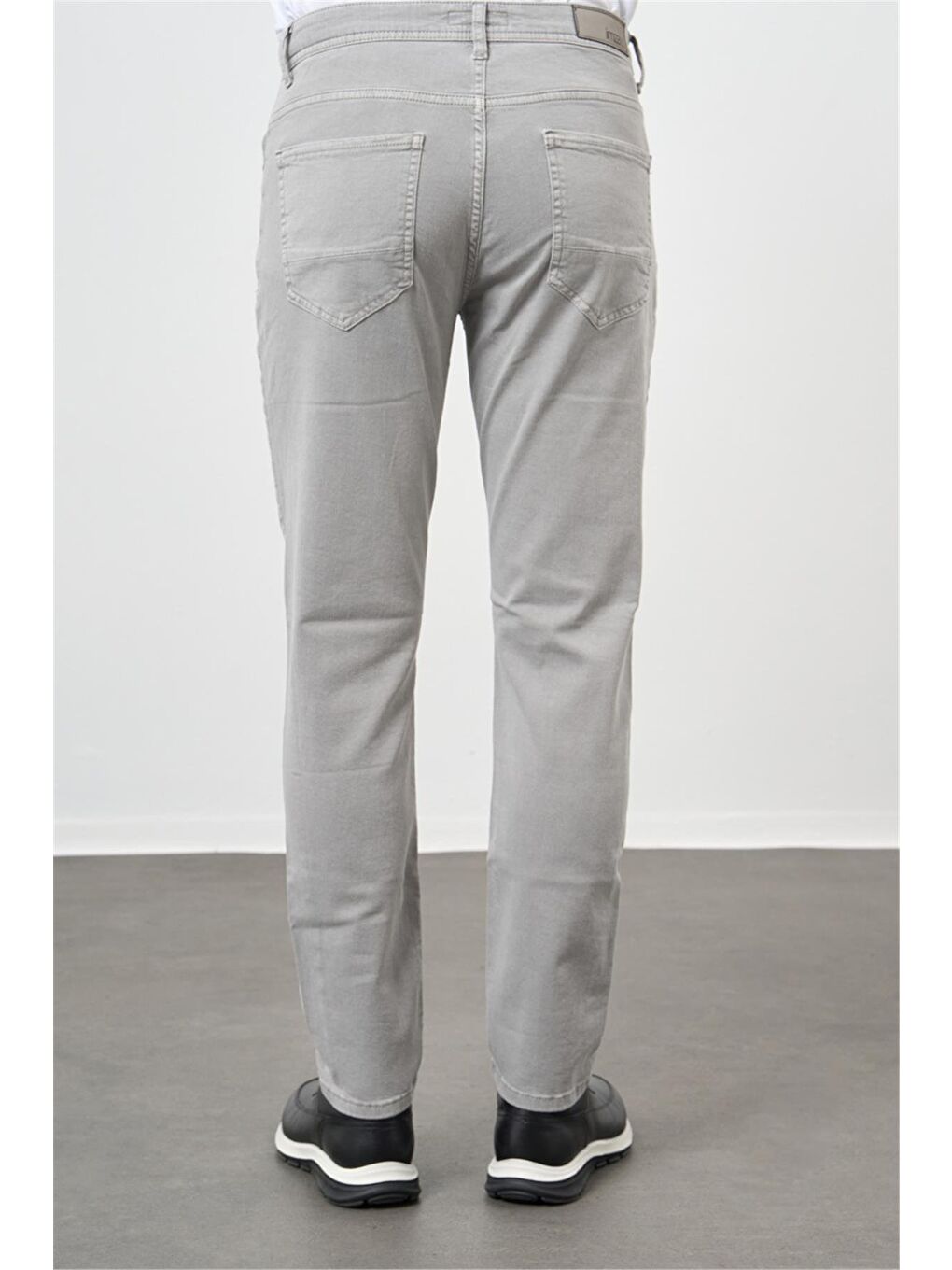 Gri Pamuklu 5 Cep Casual Slim Fit 5 Cep Pantolon 1003240319-2