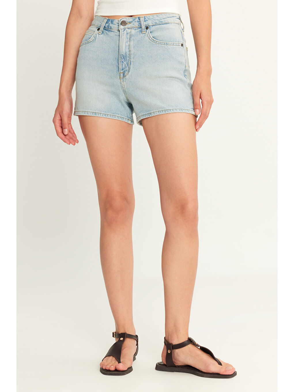 Mavi Carol Straight Fit Düz Kesim Yüksek Bel Bol Paça Esnek Jean Jean Şort-2