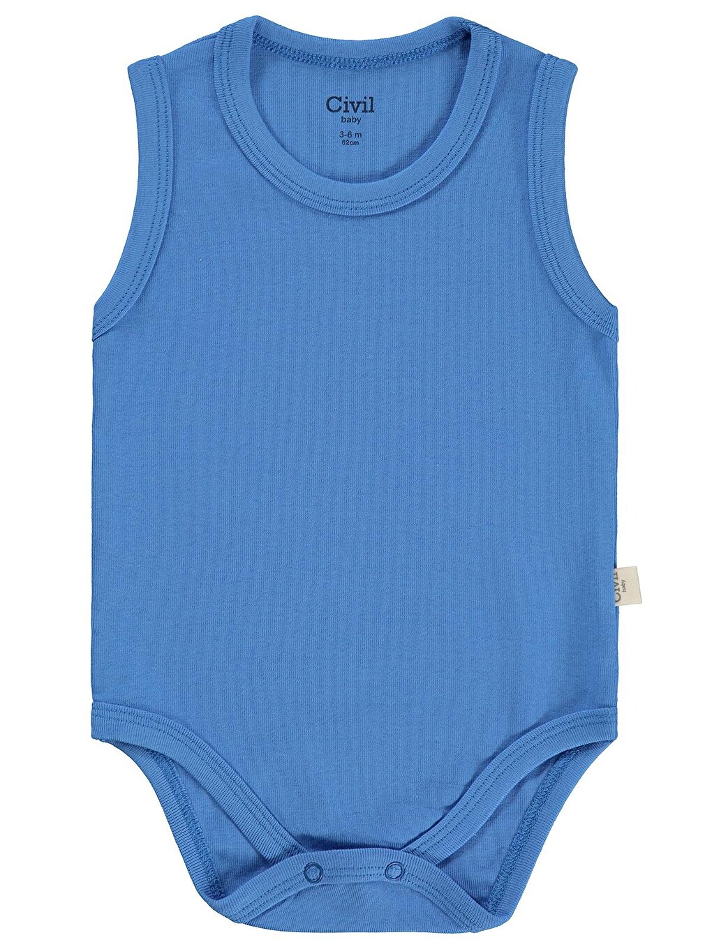 Baby 3'lü Düz Sıfır Kol 0-36 Ay Çıtçıtlı Badi - Turuncu-2