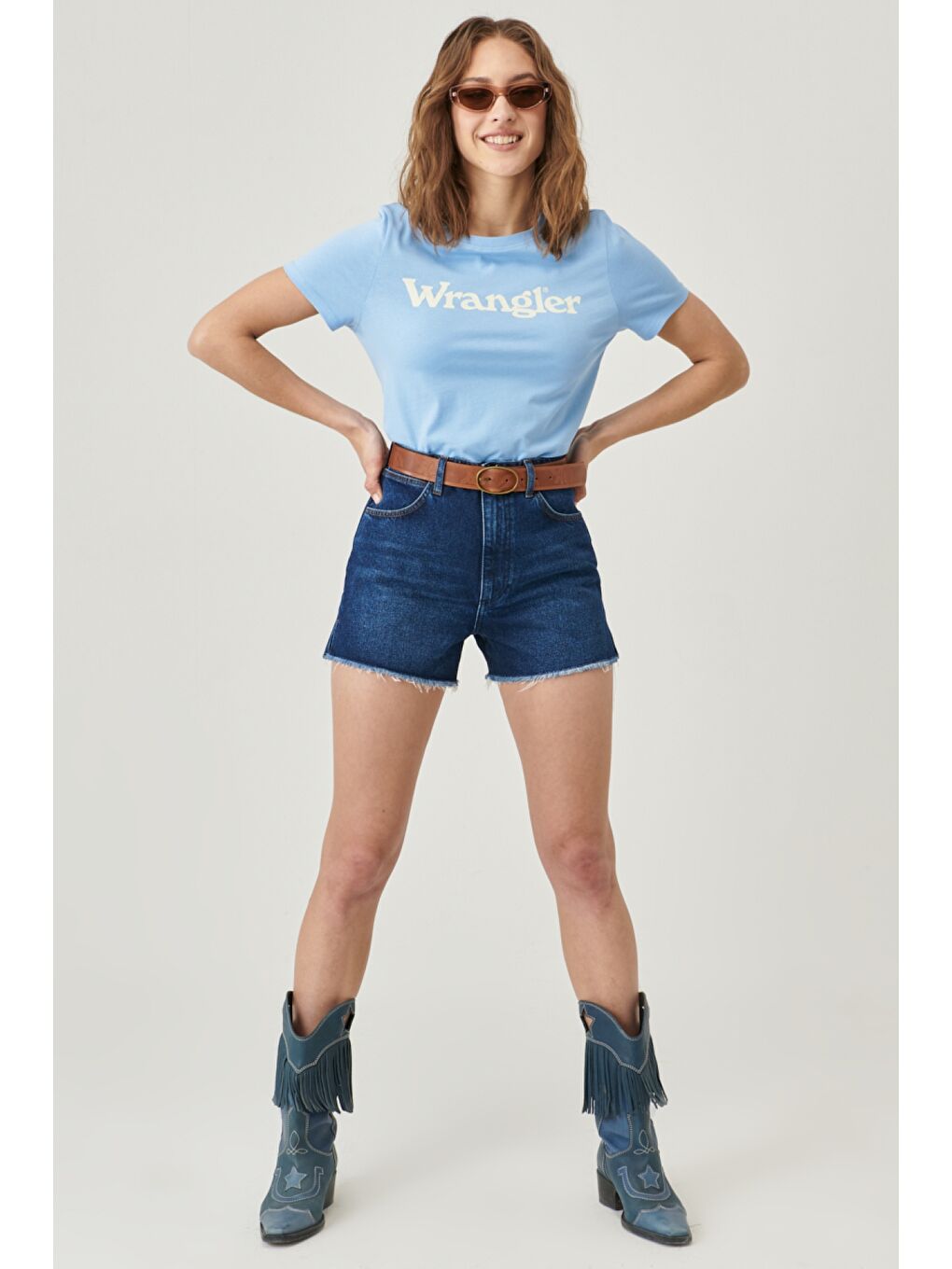 Lacivert Regular Fit Normal Kesim Yüksek Bel %100 Pamuk Jean Şort-2