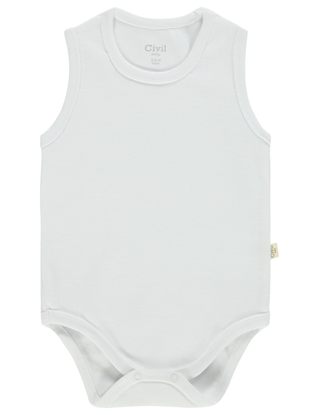 Baby 3'lü Düz Sıfır Kol 0-36 Ay Çıtçıtlı Badi - Turuncu-4