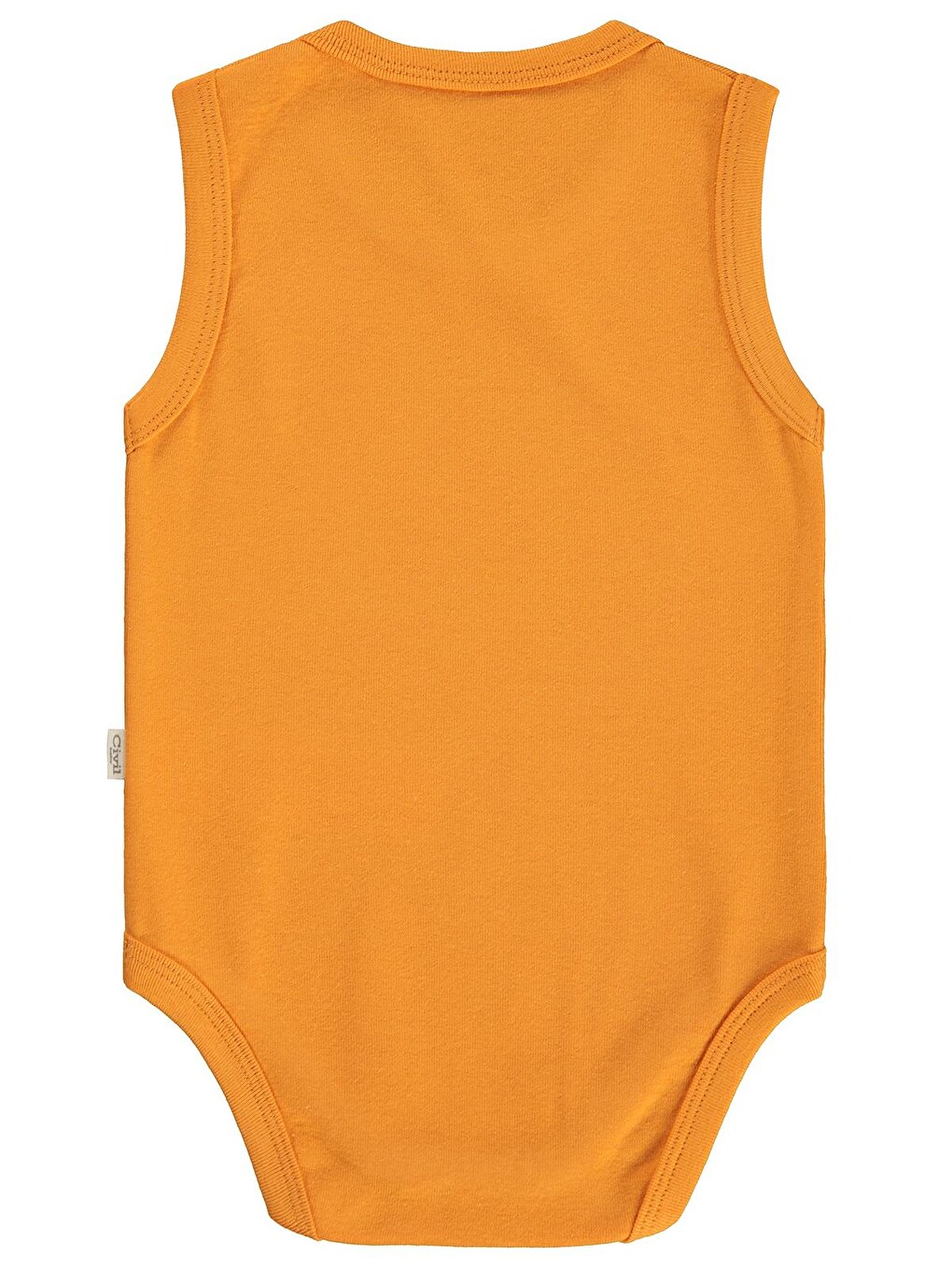 Baby 3'lü Düz Sıfır Kol 0-36 Ay Çıtçıtlı Badi - Turuncu-7