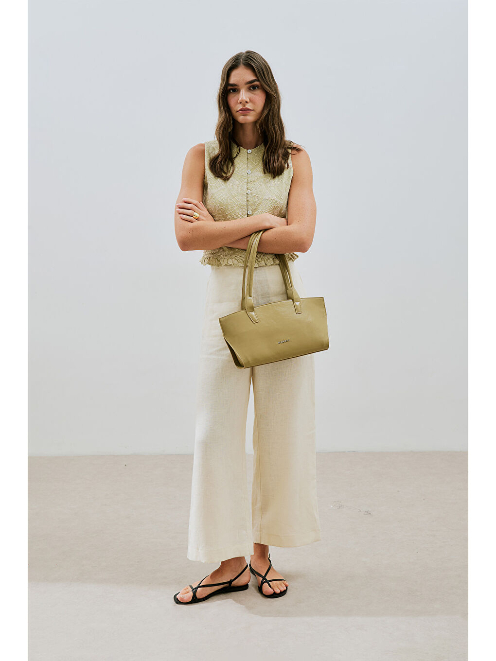 Bej Ukıyo Omuz Çantası Olıve-5