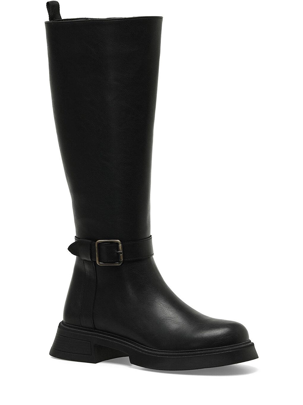 DW23020 3PR Siyah Kadın Düz Çizme-1