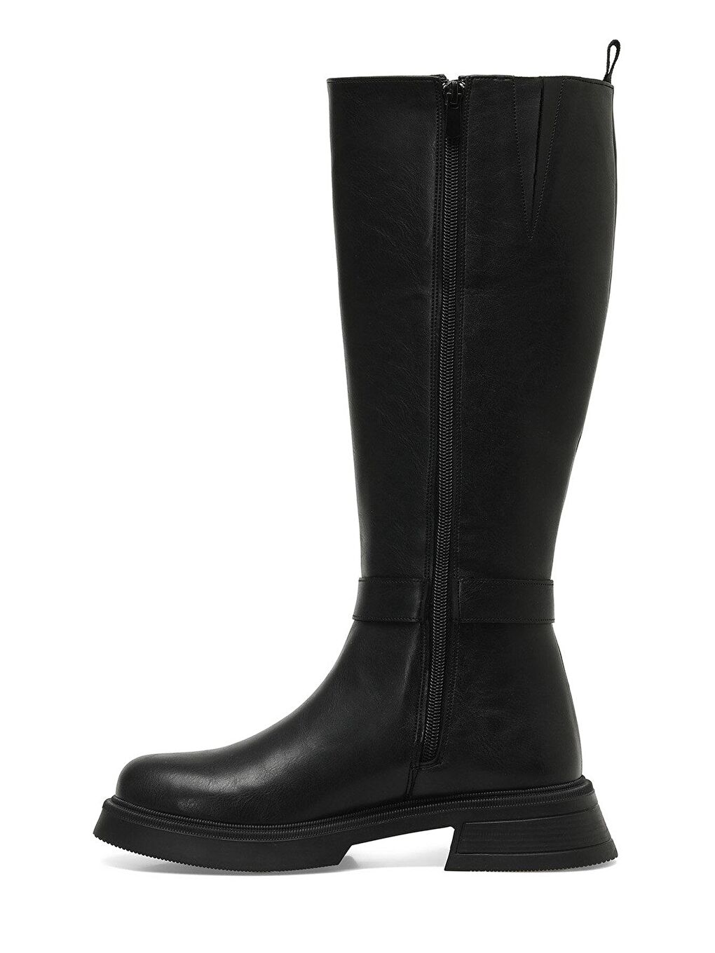 DW23020 3PR Siyah Kadın Düz Çizme-2