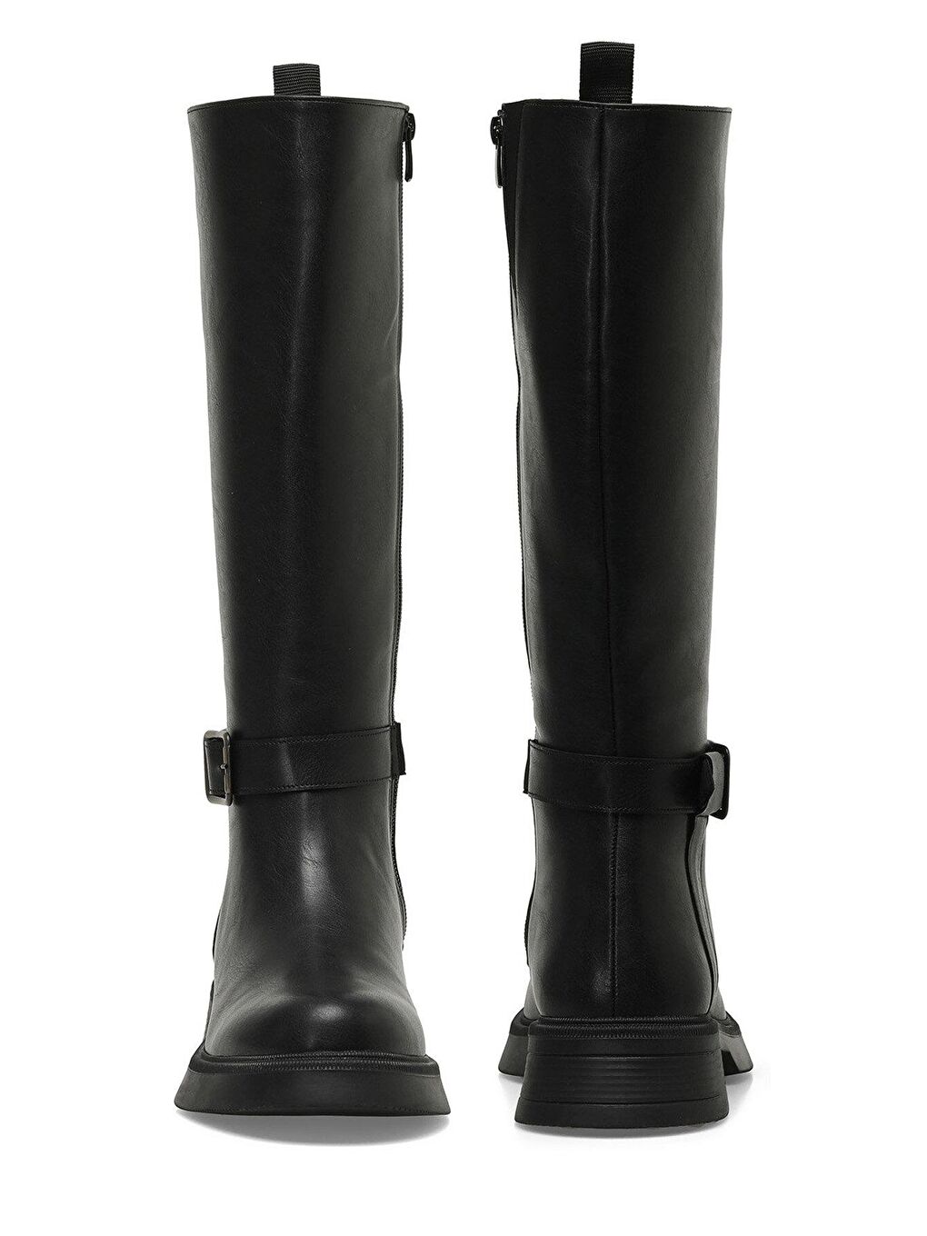 DW23020 3PR Siyah Kadın Düz Çizme-3