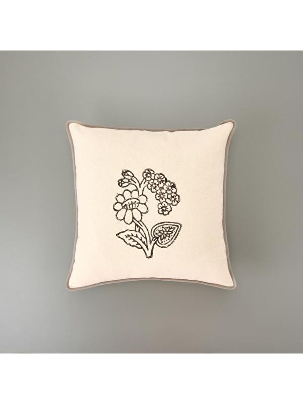 Soft Fiore Kırlent - Ekru - 40x40 cm-4