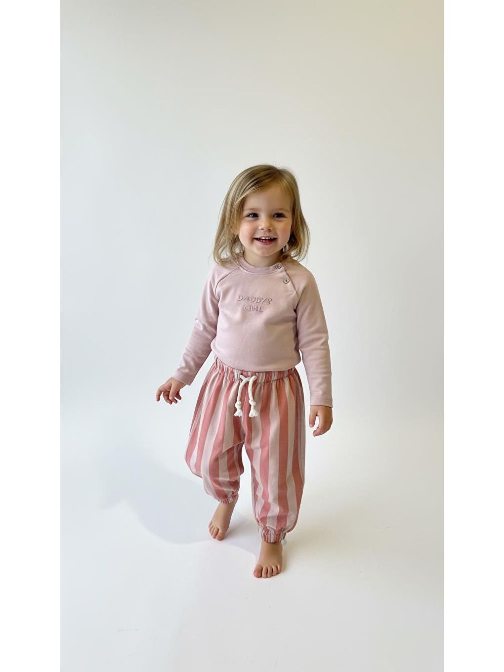 Pembe Çizgili Mummy&Dadys Girl 2 Li Takım-1