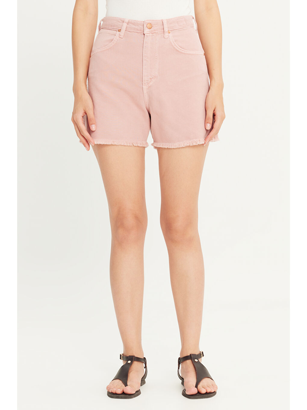 Pembe Regular Fit Rahat Kesim 5 Cep Esnek Jean Şort-3